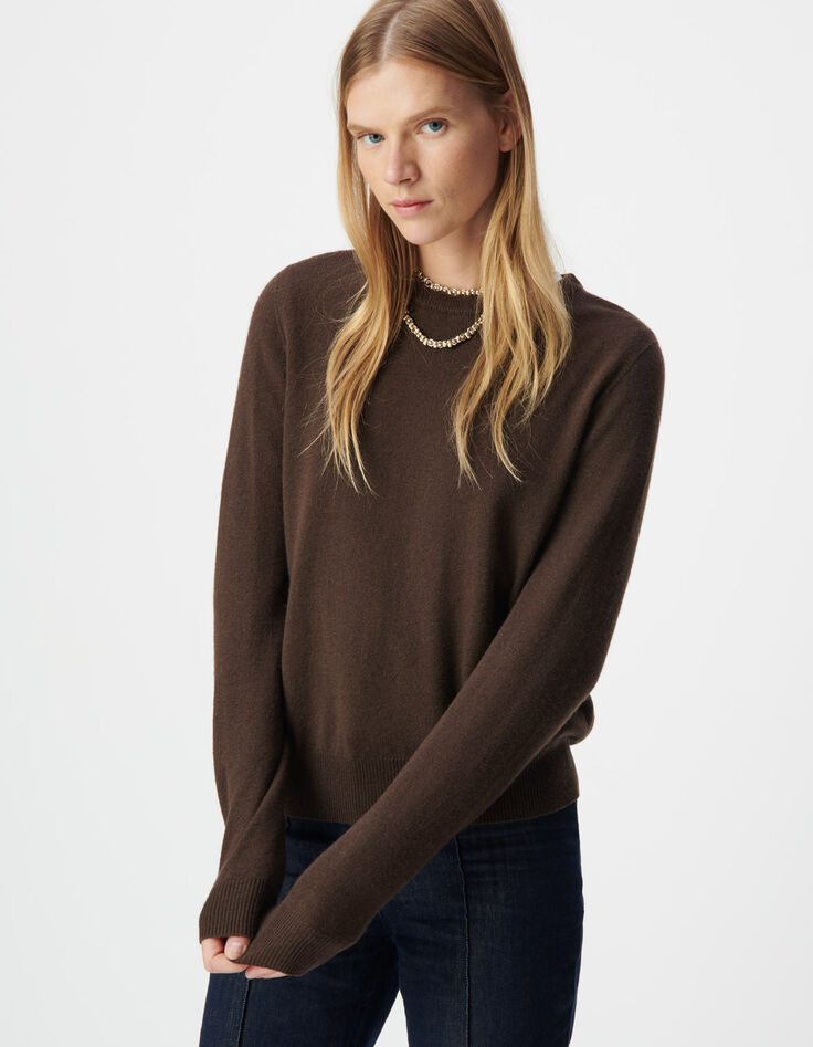 Jersey lana marrón punto mujer-4 Jersey lana marrón punto mujer-4