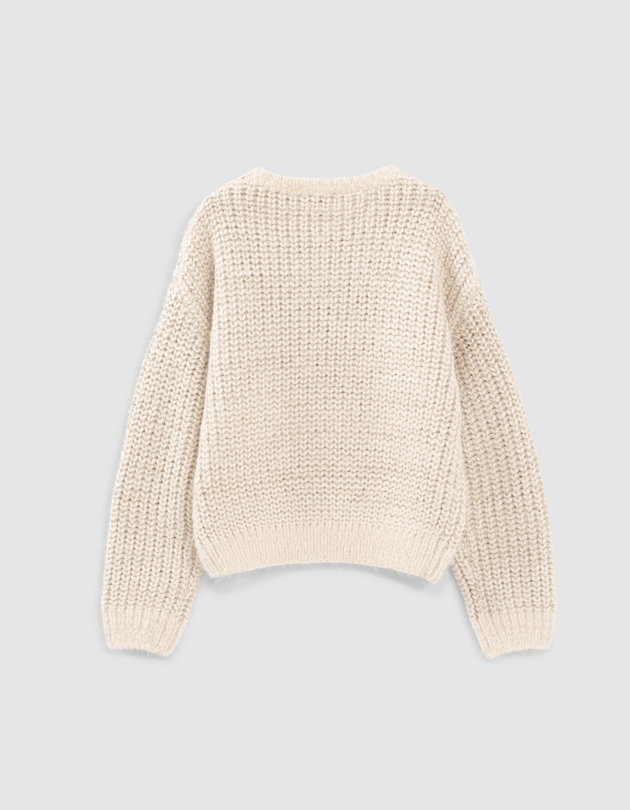 Women's Knit Sweater with Lace-Up Cuffs