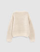 Pull &eacute;cru tricot lurex &agrave; &eacute;toiles fille-4