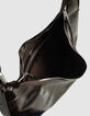 Women’s brown glazed leather Allane half-moon bag-6