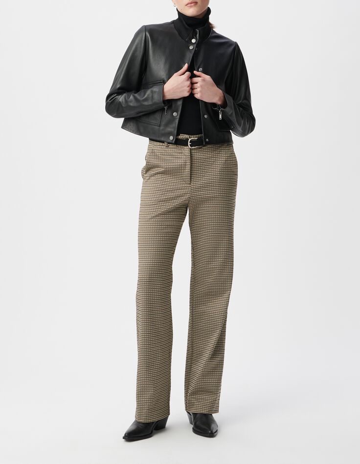 Karomuster Sesamhose für Damen-1