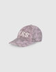 Girls’ violet tie-dye embroidered letter cap-1