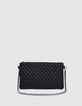 Women's 111 black quilted lambskin clutch bag-1
