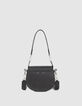 Schwarze Damenledertasche The Small Waiter mit Ziernieten-3