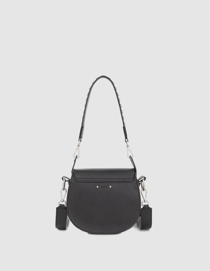 Schwarze Damenledertasche The Small Waiter mit Ziernieten-3
