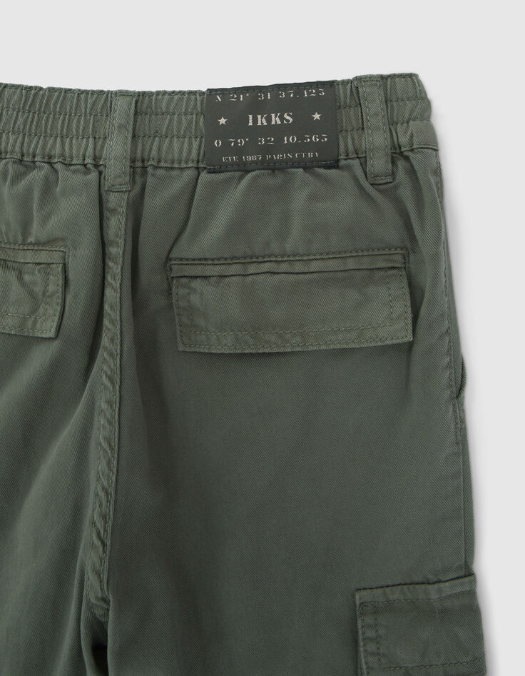 Kaki BATTLE broek elastische taille jongens-6