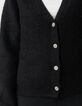 Schwarze Strickjacke in Übergröße für Damen-5
