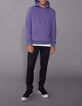 Sweat violet à capuche molleton Homme-7