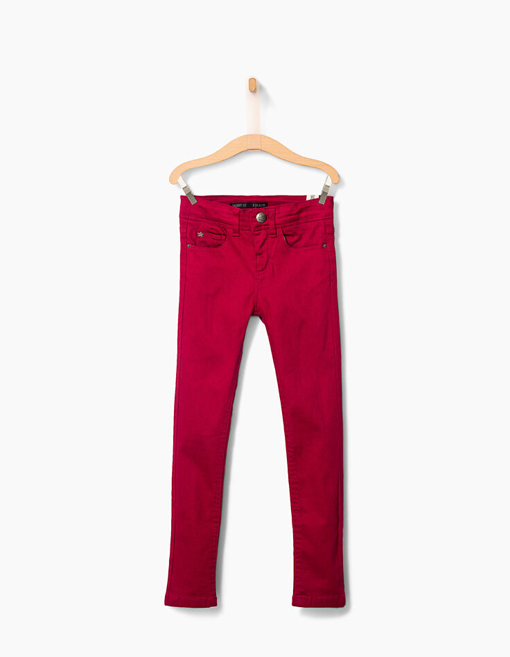 Girls' red skinny jeans-2