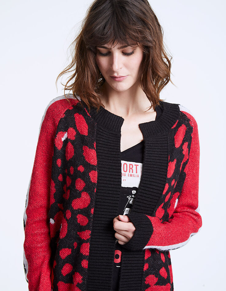 Cárdigan fantasía de punto mullido mujer-4 Cárdigan fantasía de punto mullido mujer-4