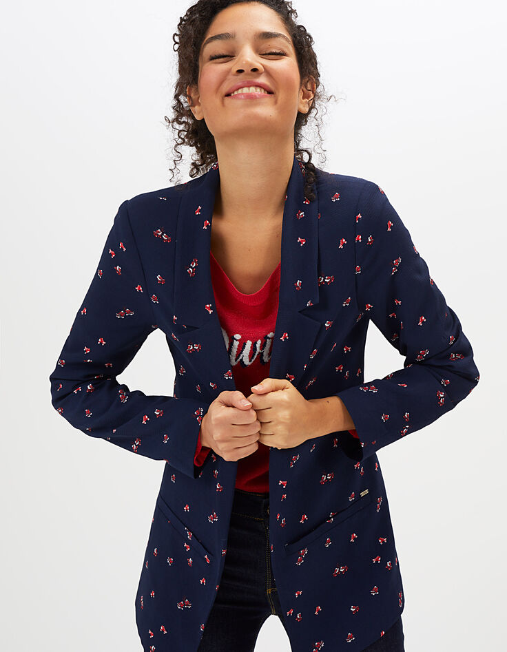 I.Code navy skate print suit jacket-1