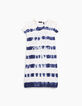 Girl’s indigo tie-dye embroidered slogan T-shirt dress-1