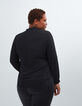 I.Code black flowing studded shirt-3