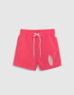 Rosa Badeshorts f&uuml;r Jungen mit Surf-Rock-Print-1