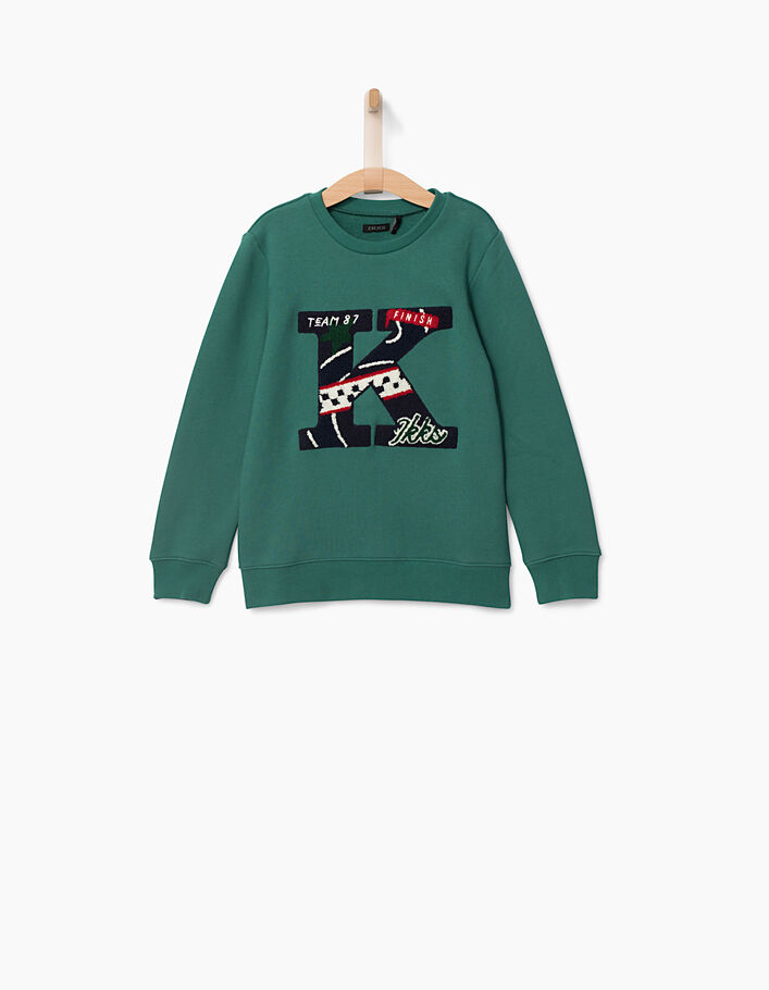 Groene sweater jongens  - IKKS