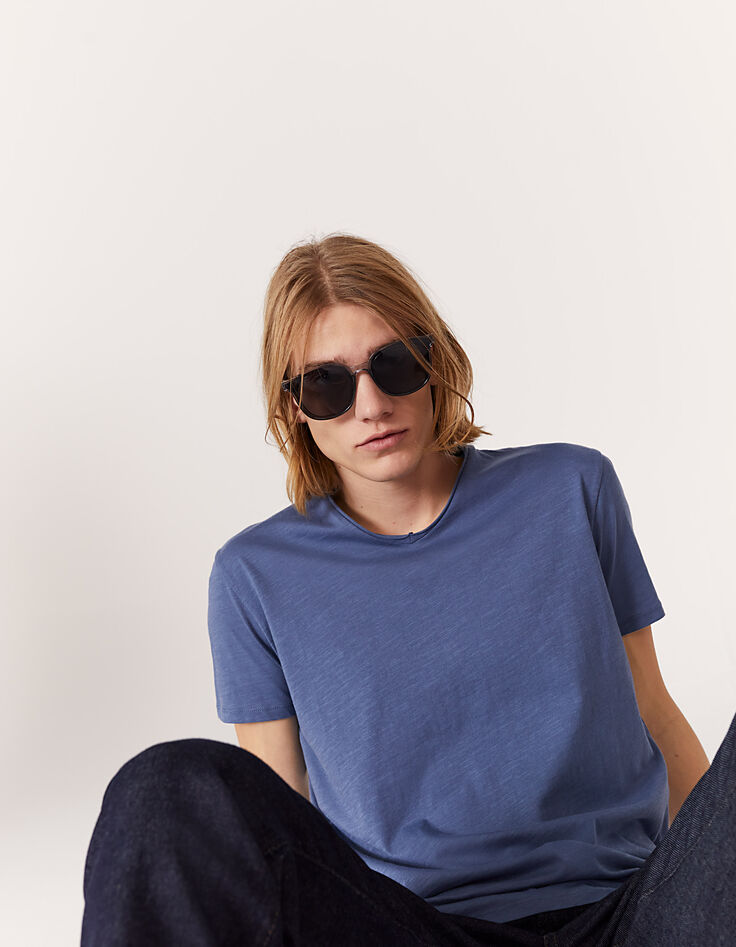 Tee-shirt L'Essentiel stone à col V Homme-2