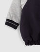 Teddy marine à manches gris lurex bébé fille-4