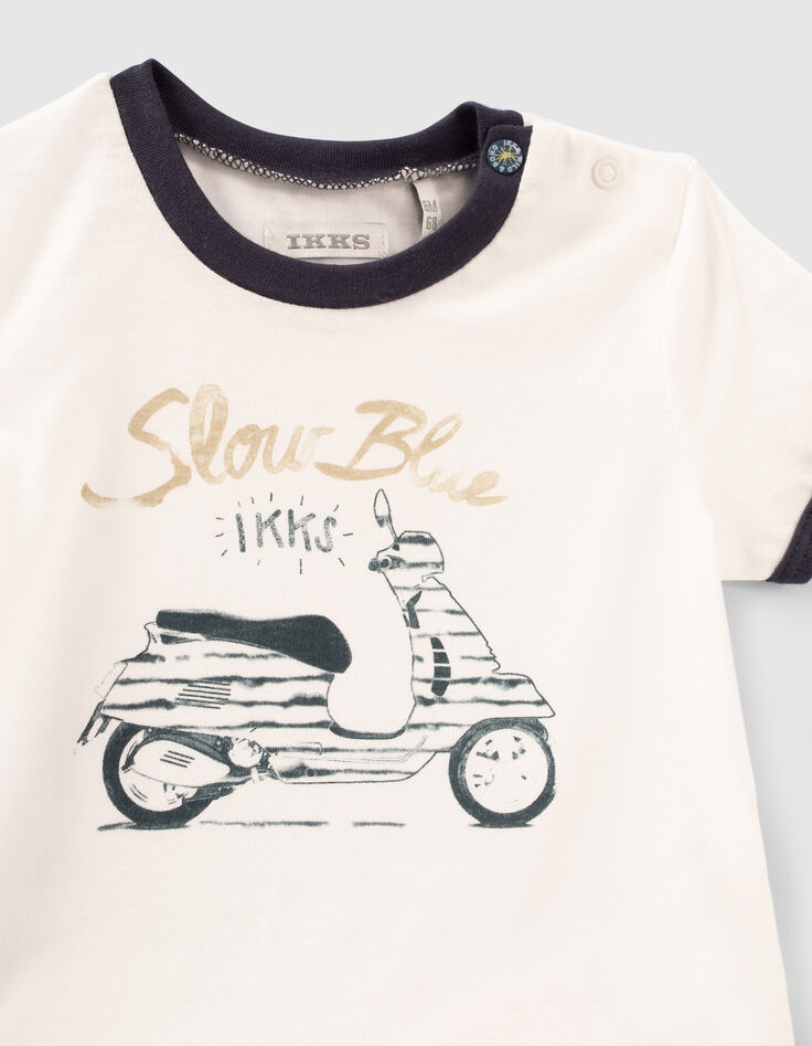 Baby boys' print joggers and white T-shirt outfit-5