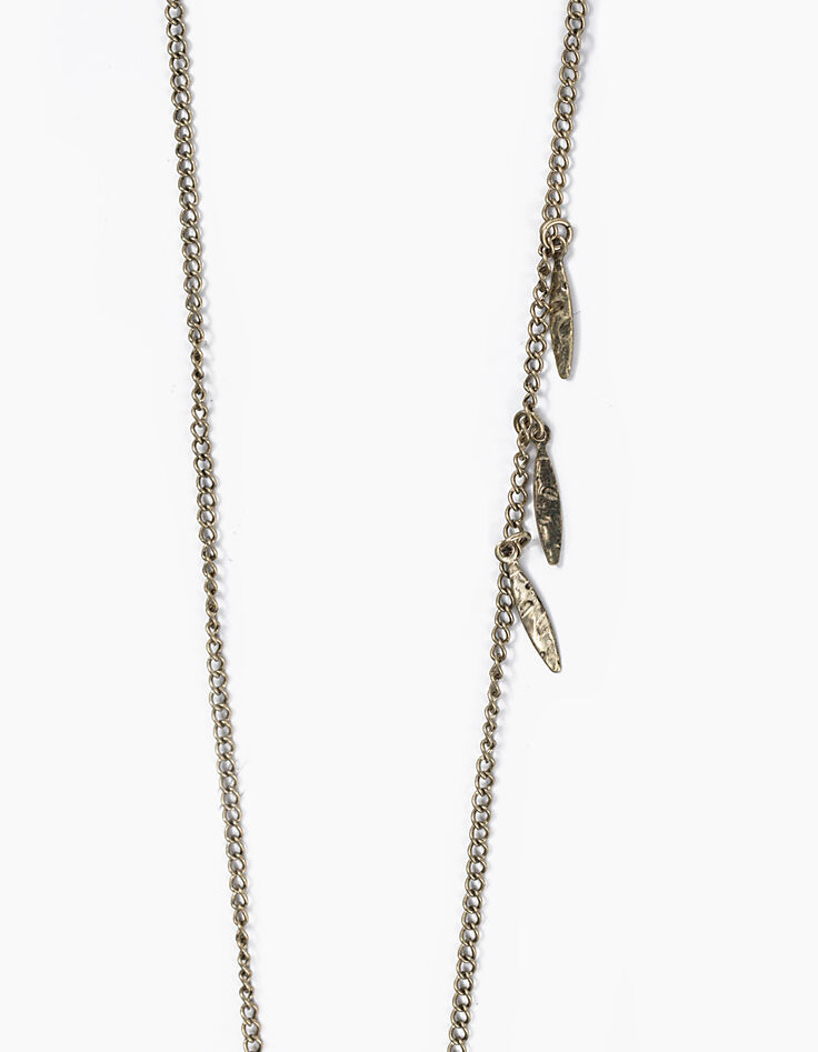 Collier sautoir antik gold pampilles femme-4