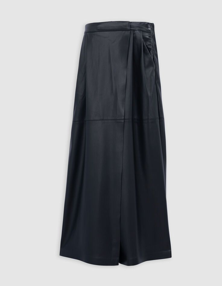 Pantalon large noir portefeuille Femme-5