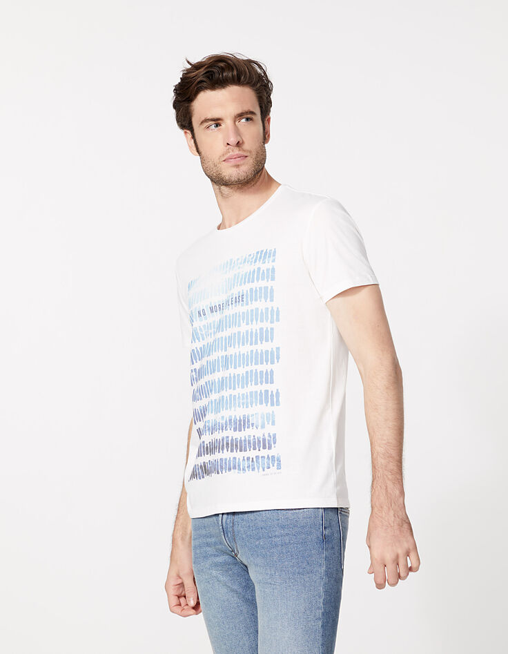 Camiseta blanca IKKS BETTER con botellas Hombre-2
