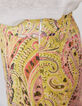 Gelber Midi-Damenrock mit Summer-Paisleyprint-3