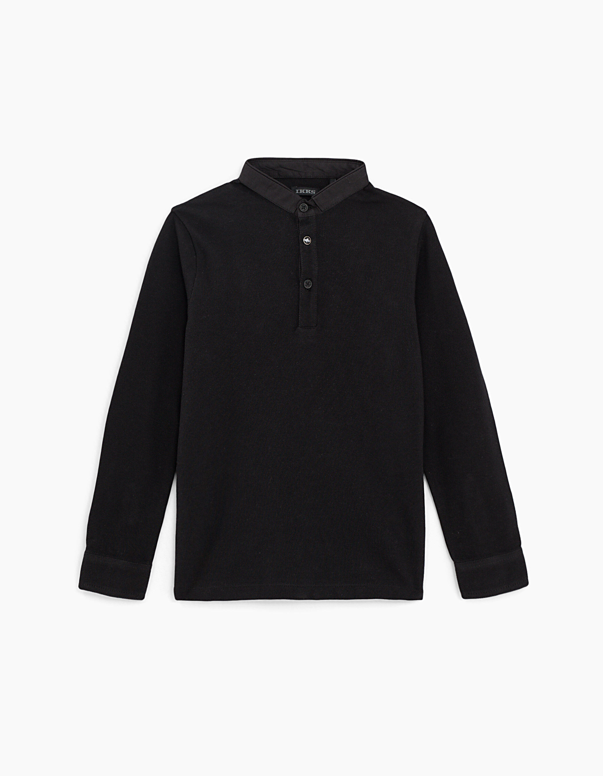 Boys black long sleeve polo shop
