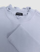 Himmelblaues Rippstrick-T-Shirt f&uuml;r M&auml;dchen-2