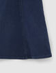 Robe patineuse en jean brut brodée fille-4