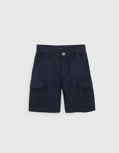 Marineblaue CARGO-Jungenbermudas - IKKS