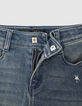 Blaue STRAIGHT-M&auml;dchenjeans mit Patches-5
