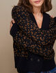 Cardigan fauve en tricot motif l&eacute;opard I.Code-1