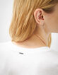 Tee-shirt loose en coton modal visuel message futur femme-5