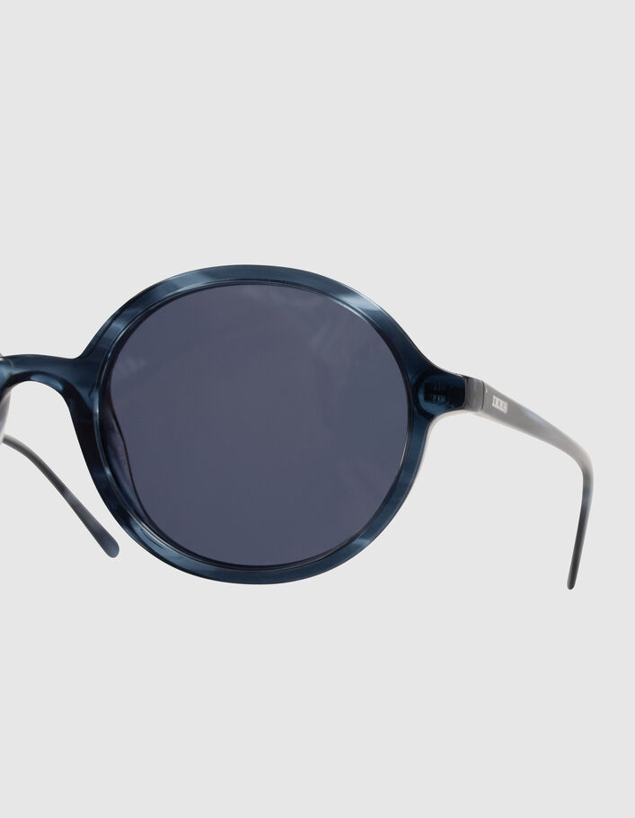 Unisex blue crystal marble sunglasses-5