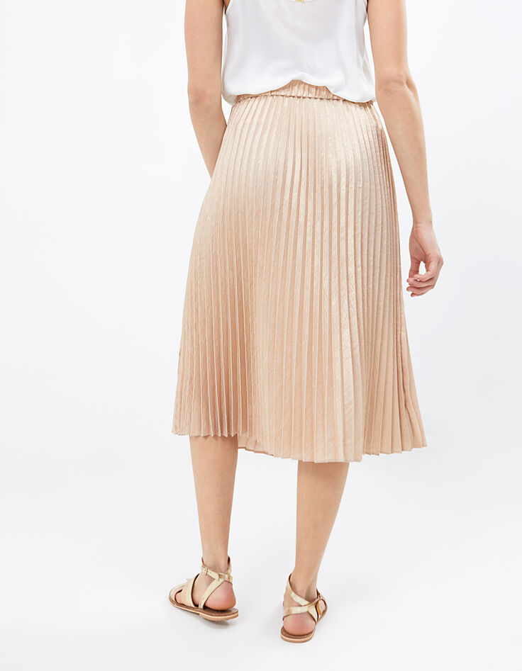 Jupe midi hibiscus plissé soleil Icode-3