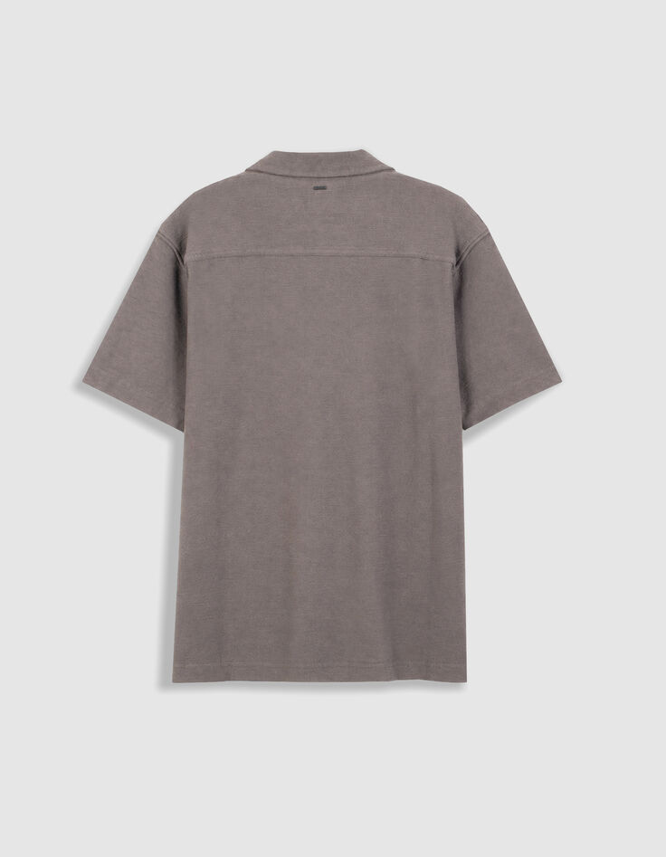 Chemise easy grise maille manches courtes Homme-6