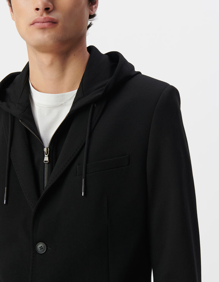 Veste noire Interlock à parementure amovible Homme-5