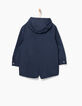 Boys' indigo hooded parka -3