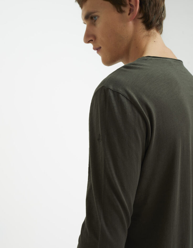 Men's khaki T-shirt-5
