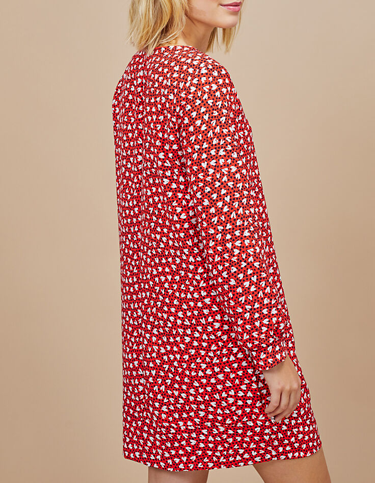 Robe évasée imprimé cœur tachiste I.Code-3