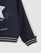 Sweat marine avec étoile sequins réversibles fille-5
