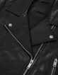 Chaqueta motera de cuero negro para Mujer-8