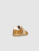 Baskets basses camel cuir effet poulain léopard Femme-3