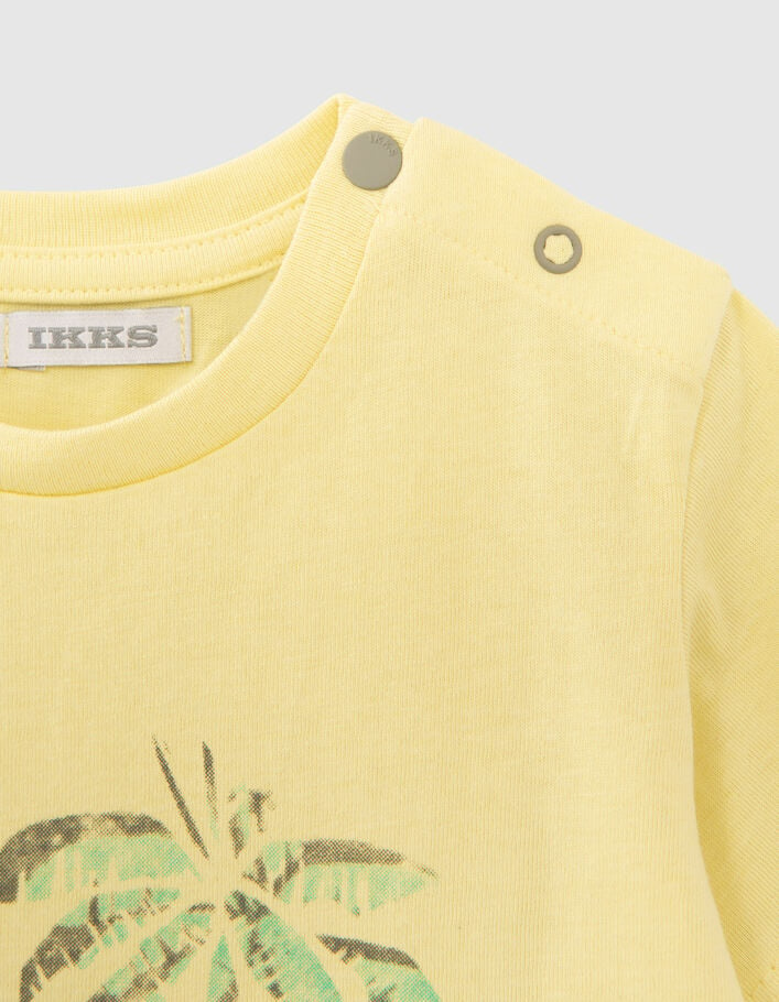 Gelbes T-Shirt mit kubanischem Auto für Babyjungen - IKKS