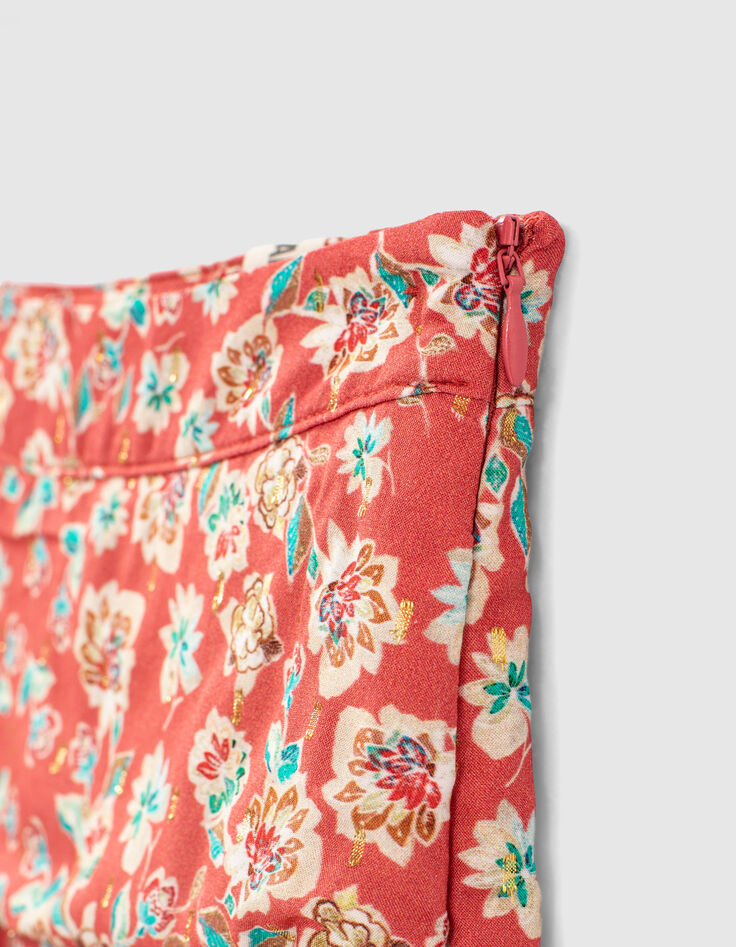 Jupe-short corail à imprimé fleurs fille-5