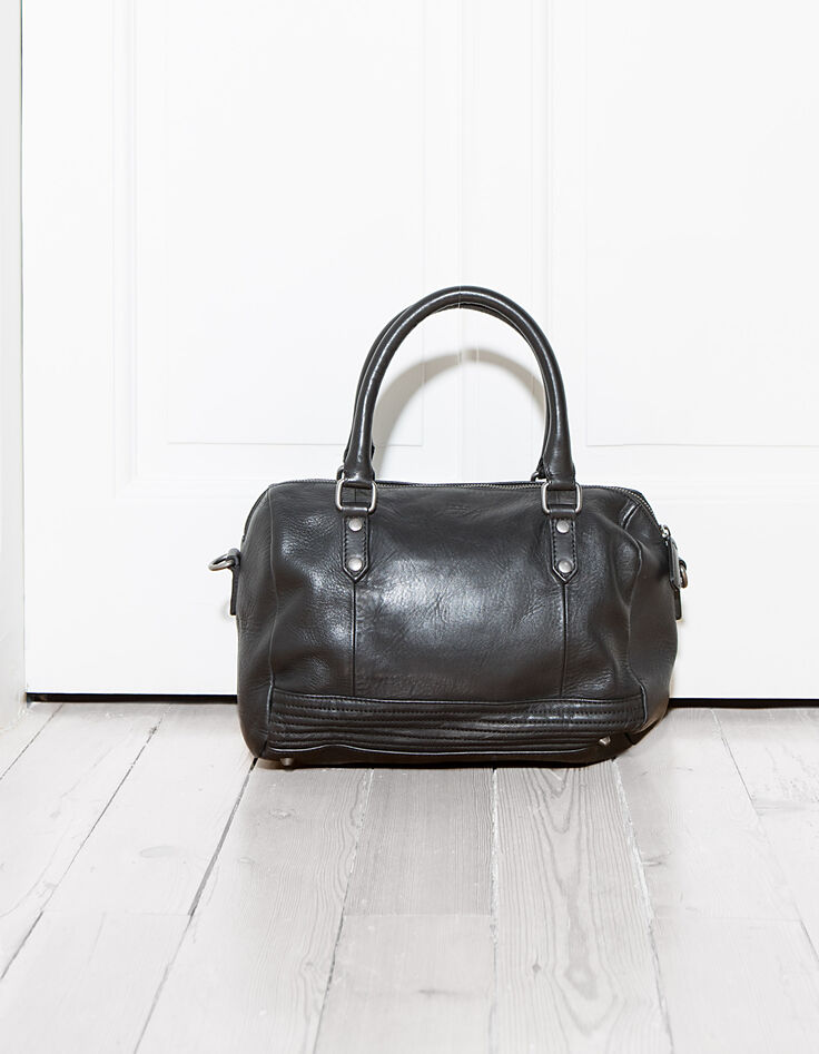 Women's black bowling bag-2