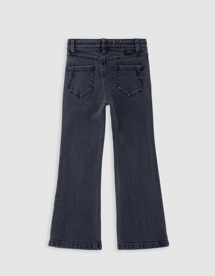 Vaqueros FLARE gris oscuro para niña-4