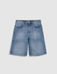 Women&rsquo;s Blue Denim Bermuda Shorts-2