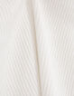 Women’s ecru ribbed knit studded sweater-9
