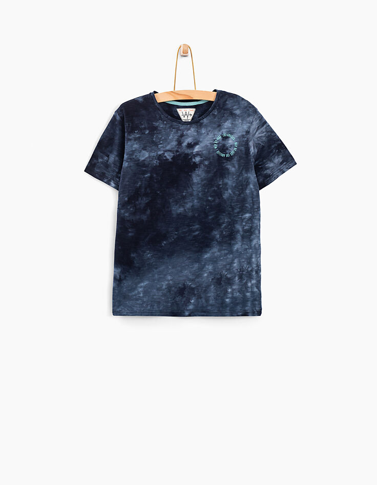 Camiseta navy con efecto tie dye niño -2